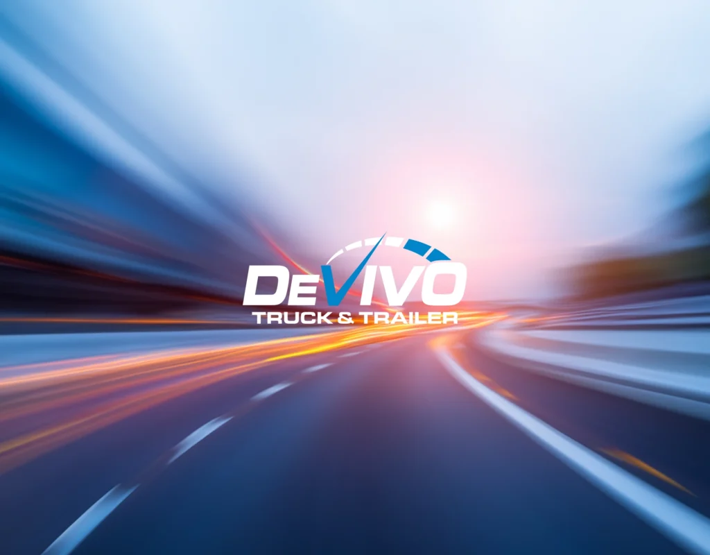 DeVivo Truck and Trailer logo on road graphic